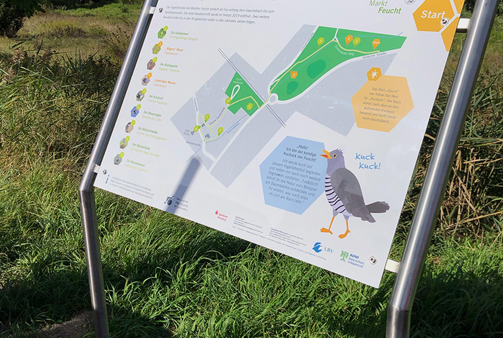 Information boards for nature trails