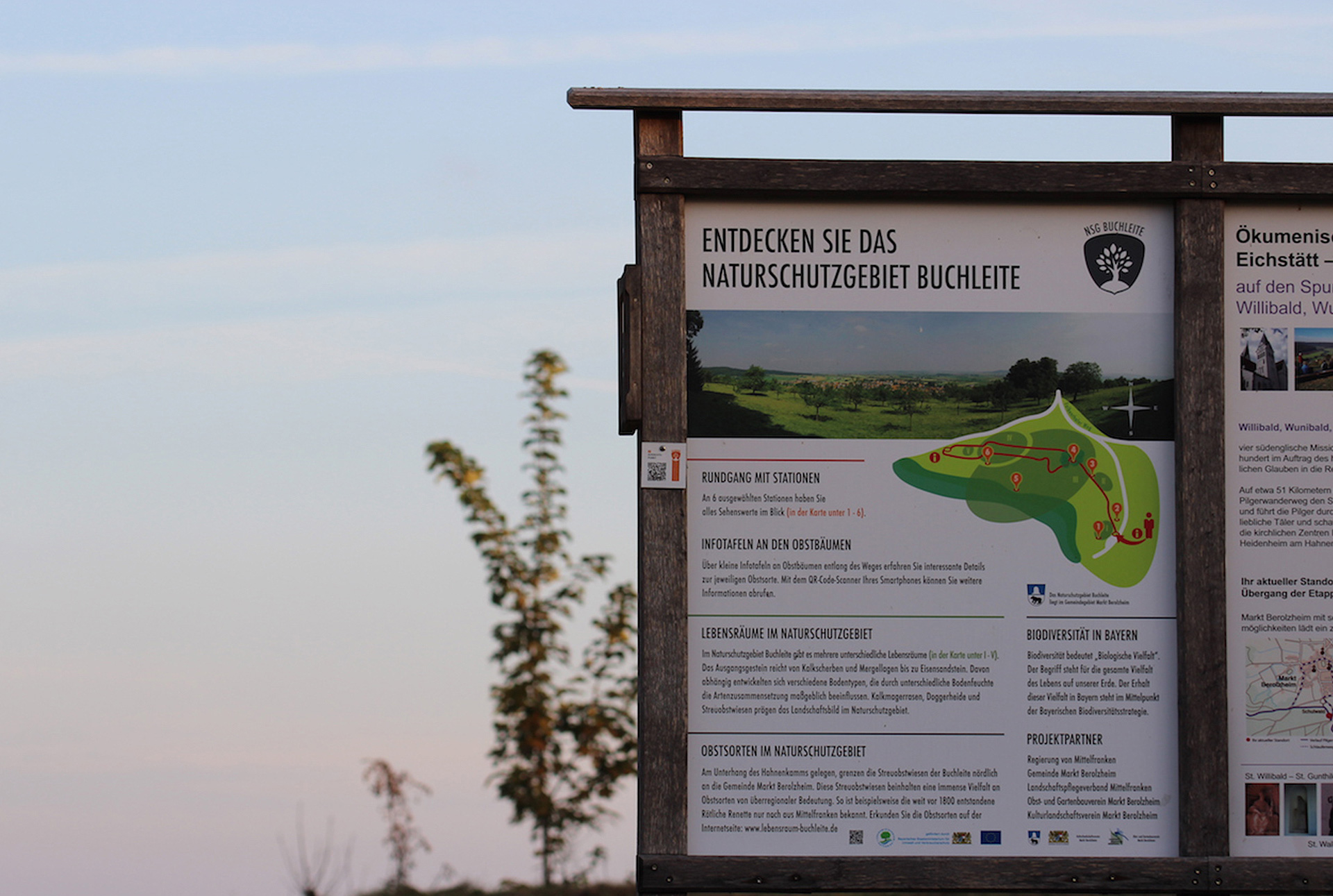 Information boards for nature trails